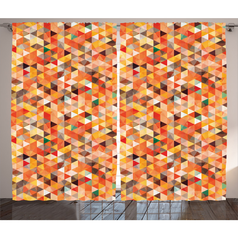Abstract Vibrant Motif Curtain