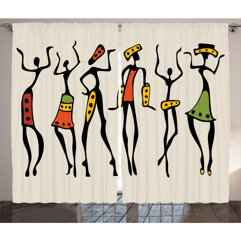 Clan Dancer Ethnic Curtain
