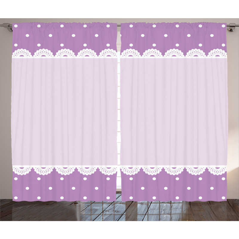 Old Lace Patterns Polka Curtain