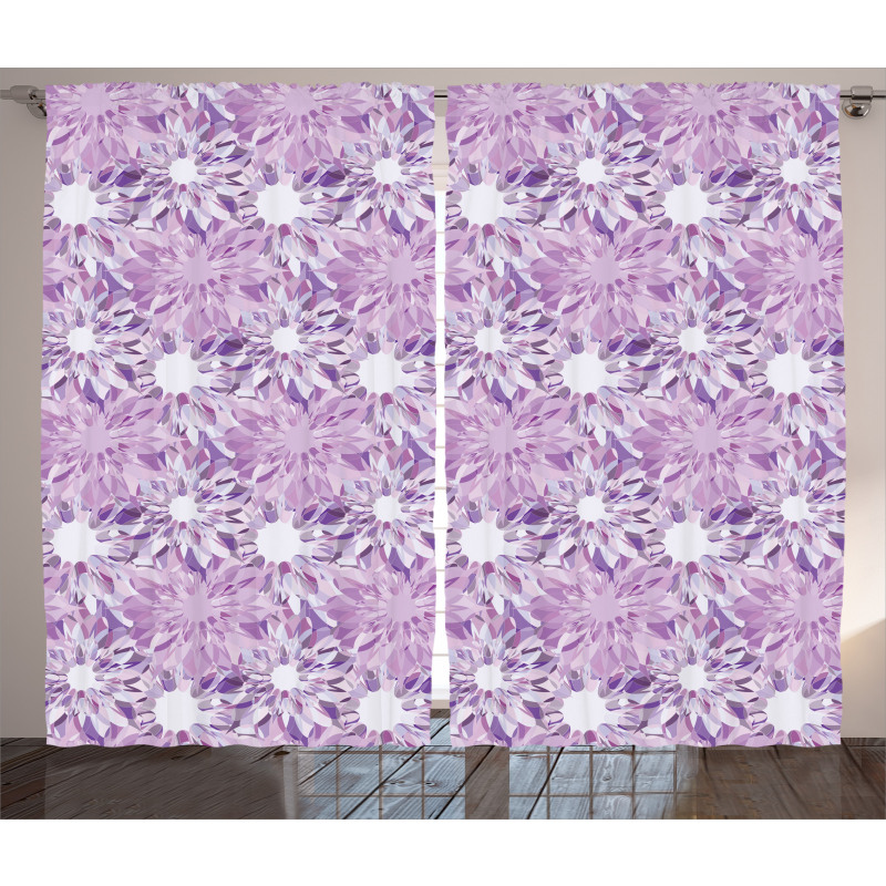Digital Floral Design Curtain