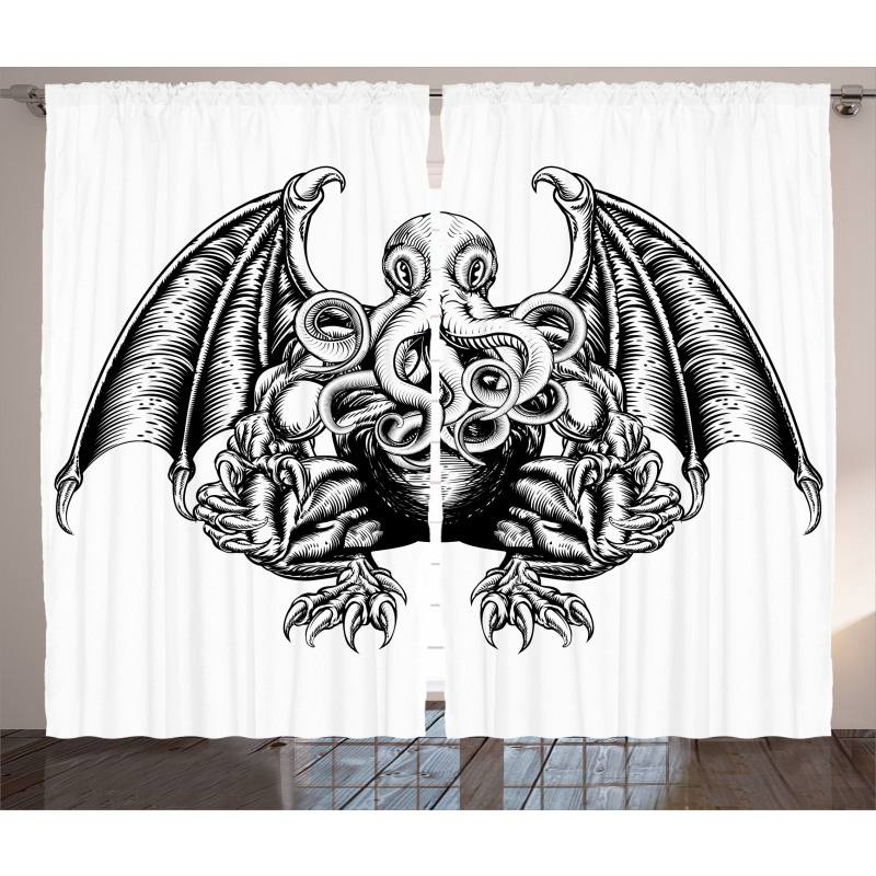 Cosmic Evil Monster Curtain