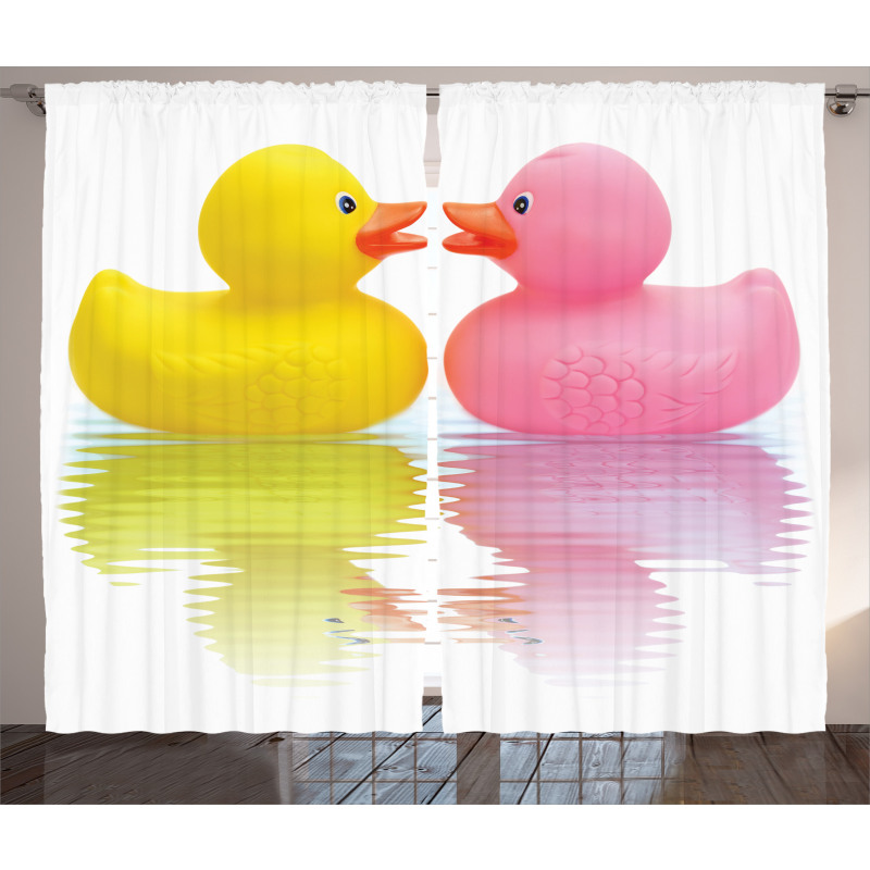 Duck Couple in Love Curtain