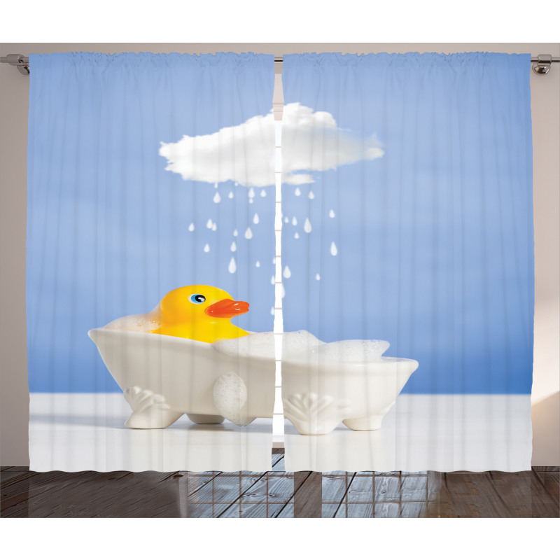 Duck Taking Bath Curtain