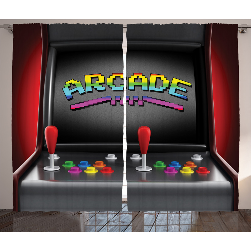 Arcade Retro Fun Curtain