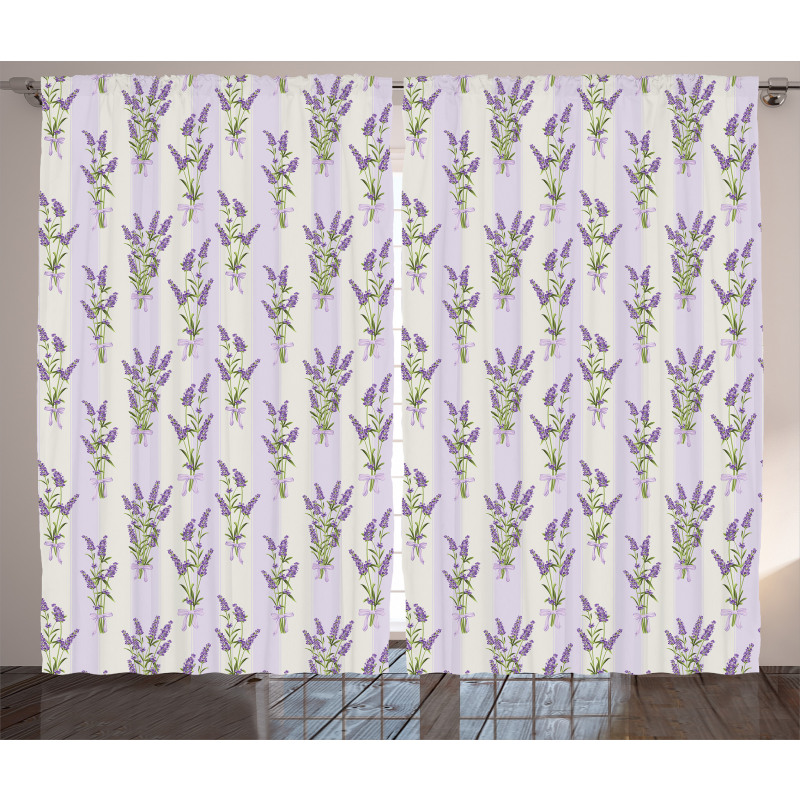Stripes and Flowers Curtain