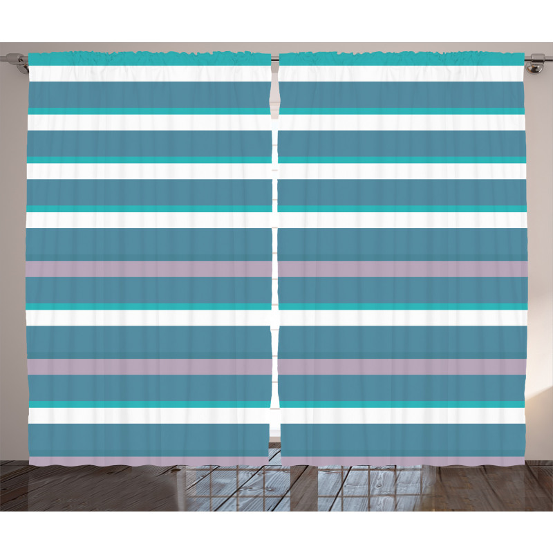 Turquoise Teal Pattern Curtain