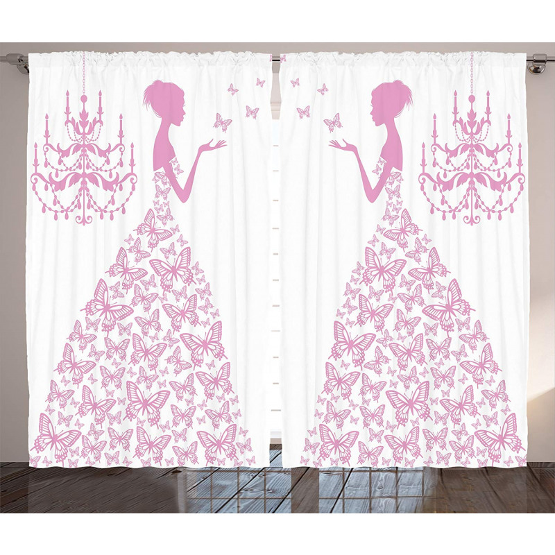 Princess with Butterflies Gown Curtain