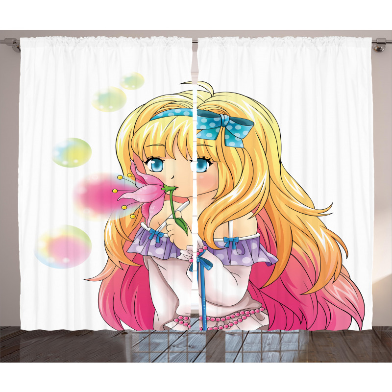 Manga Cartoon Artwork Curtain