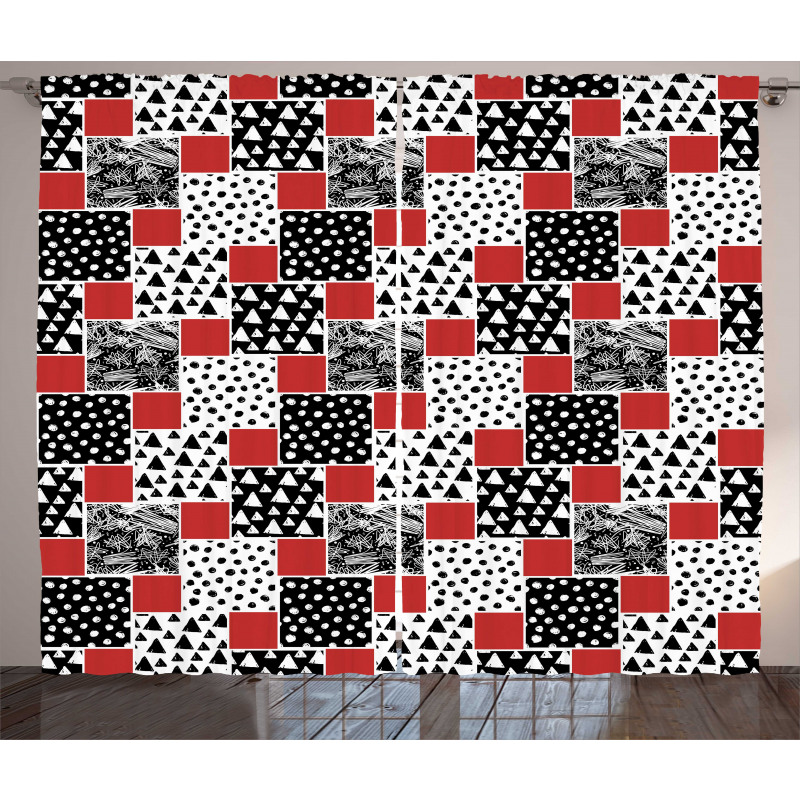 Modern Squares and Spots Curtain
