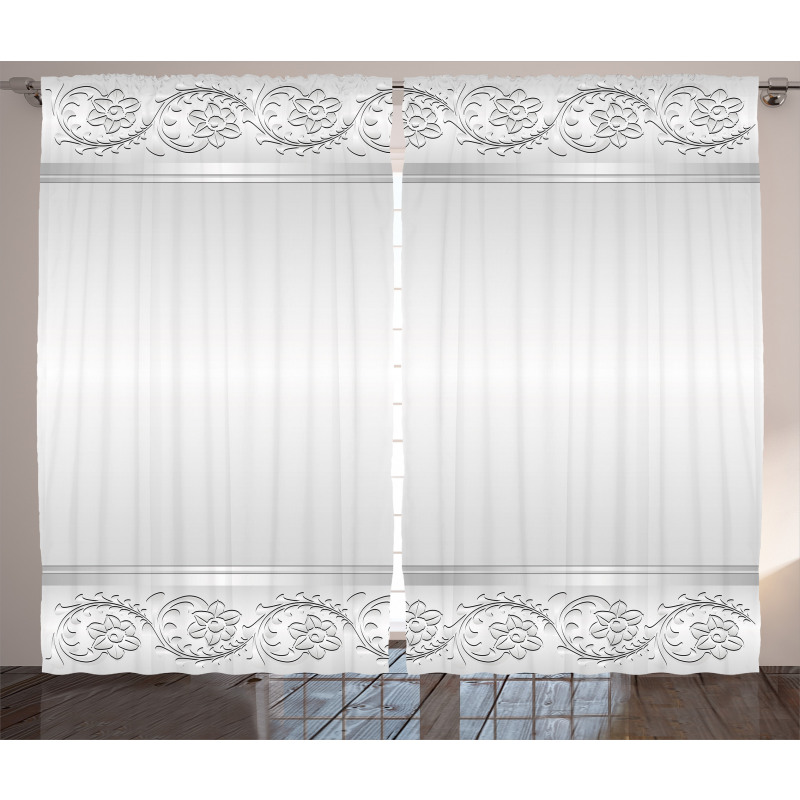 Classical Bridal Floral Motif Curtain