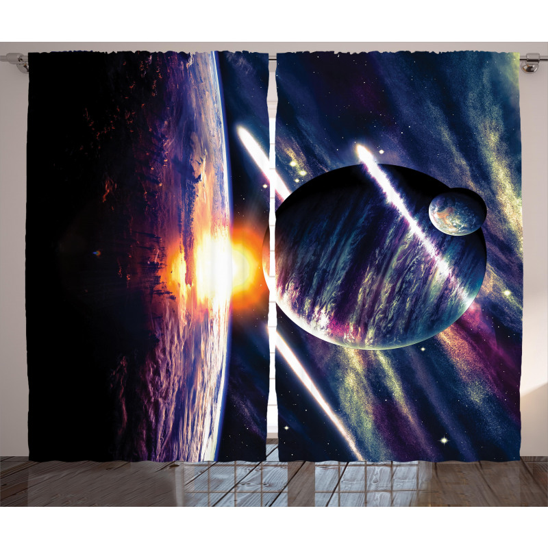 Planet Earth Stardust Curtain