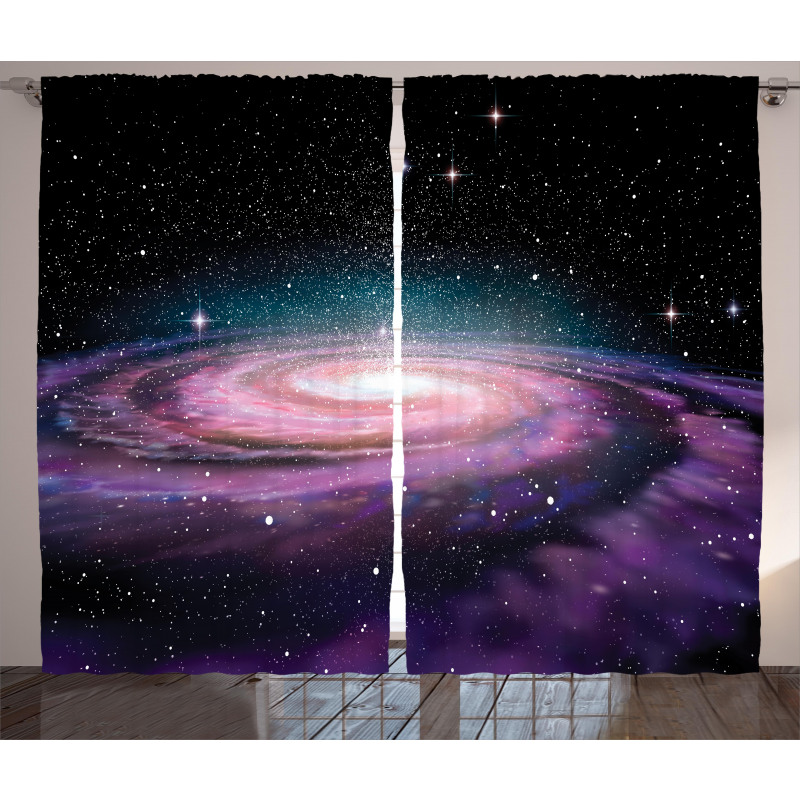 Galaxy in Outer Space Curtain