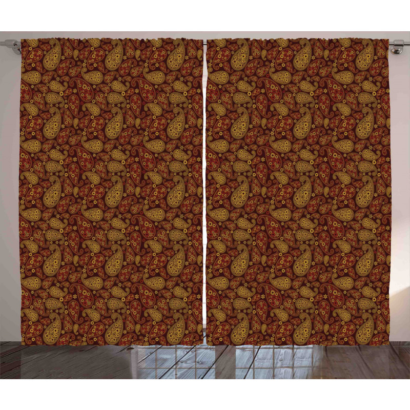 Oriental Damask Design Curtain