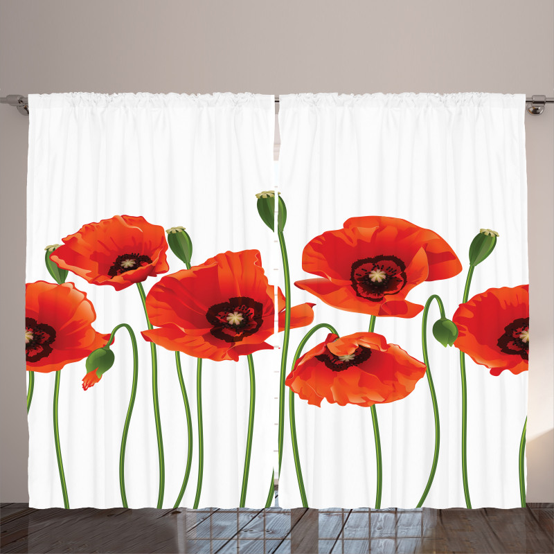 Pastoral Flowers Botany Curtain