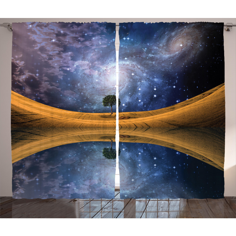 Galaxy with Star Meteors Curtain