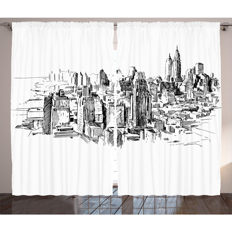 NYC Historical Sketch Curtain