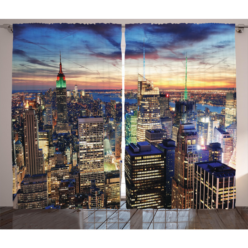 Urban Skyline of NYC Curtain