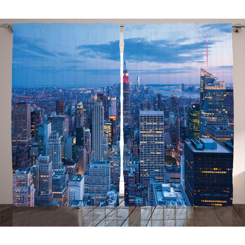 Sunset in NYC Photo Curtain