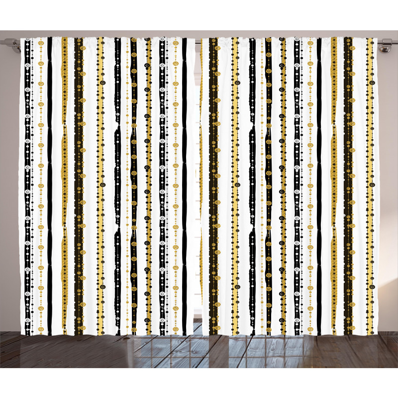 Vertical Lines Rounds Curtain