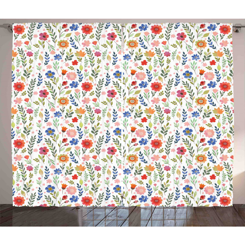 Soft Colored Floret Curtain