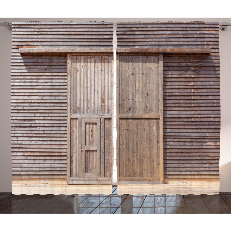Old Wooden Timber Curtain