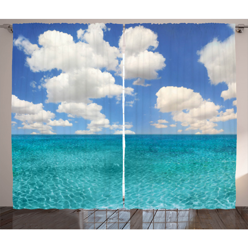Tropical Island Beach Curtain