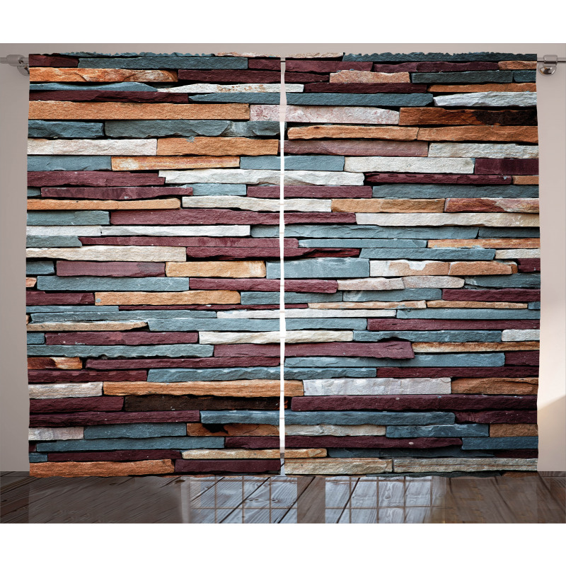 Abstract Colored Stones Curtain
