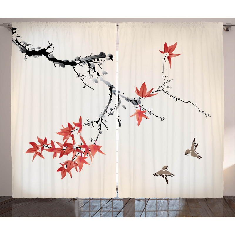 Romantic Spring Theme Curtain
