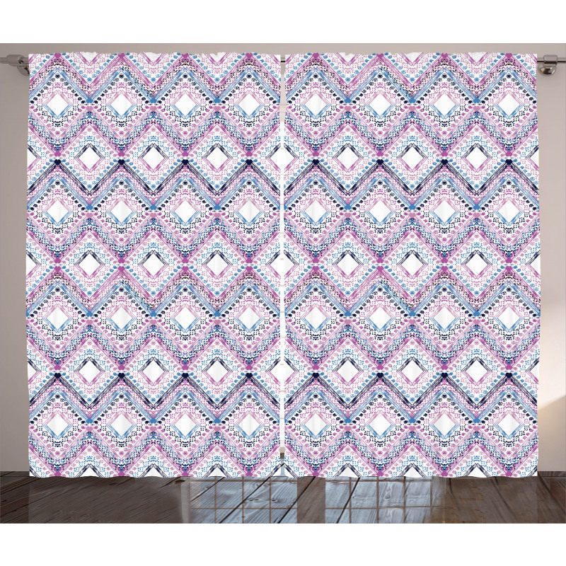 Abstract Tribal Pattern Curtain