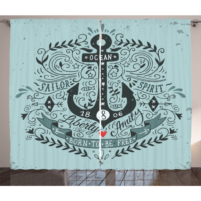 Vintage and Anchor Curtain