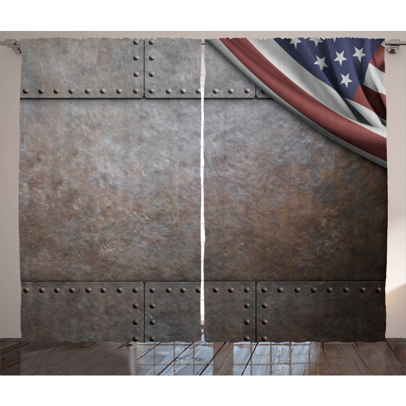 USA Iron Armor Plaque Curtain