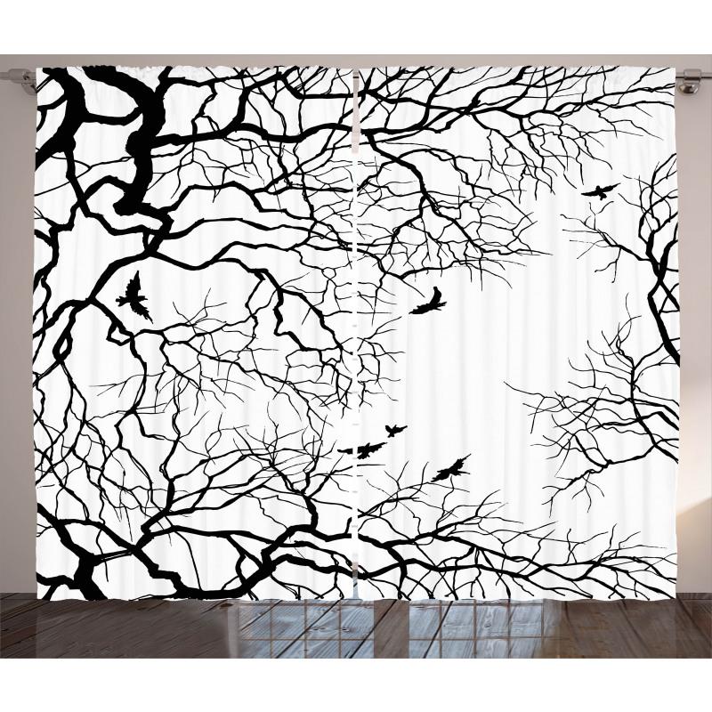 Twiggy Tree Branches Curtain