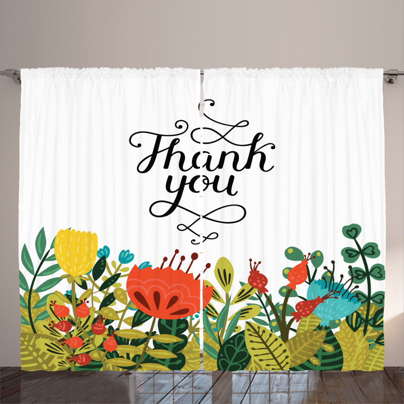 Hand Writing Thank You Curtain