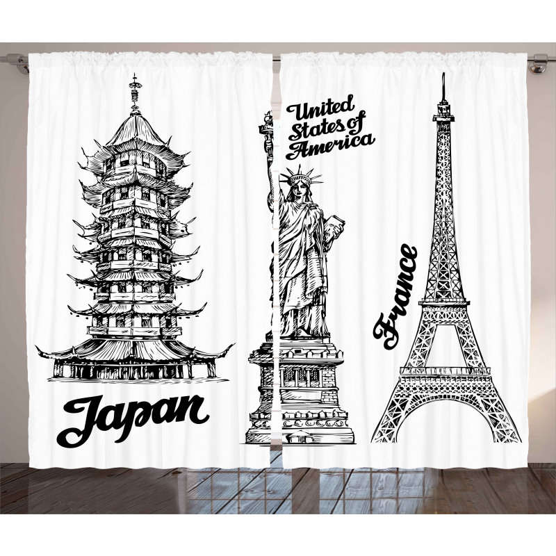 Japan Paris Building Curtain