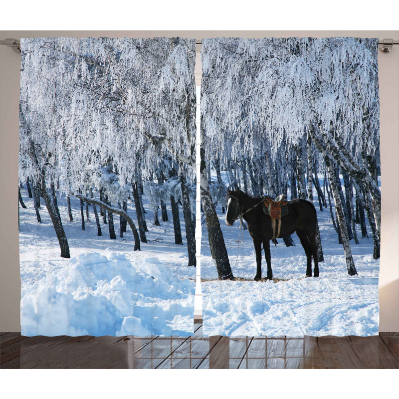 Winter Forest Theme Curtain