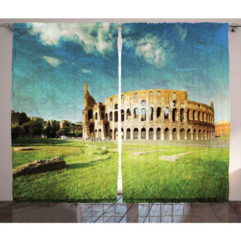 Italian Sunset Rome Curtain