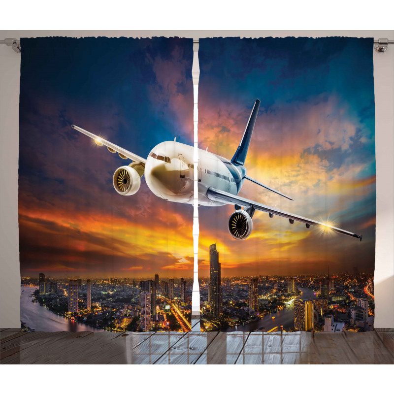 Night Scene with Plane Curtain