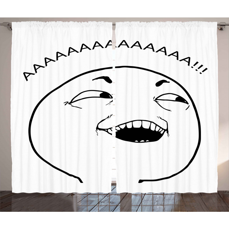 Happy Boy Meme Emojis Curtain