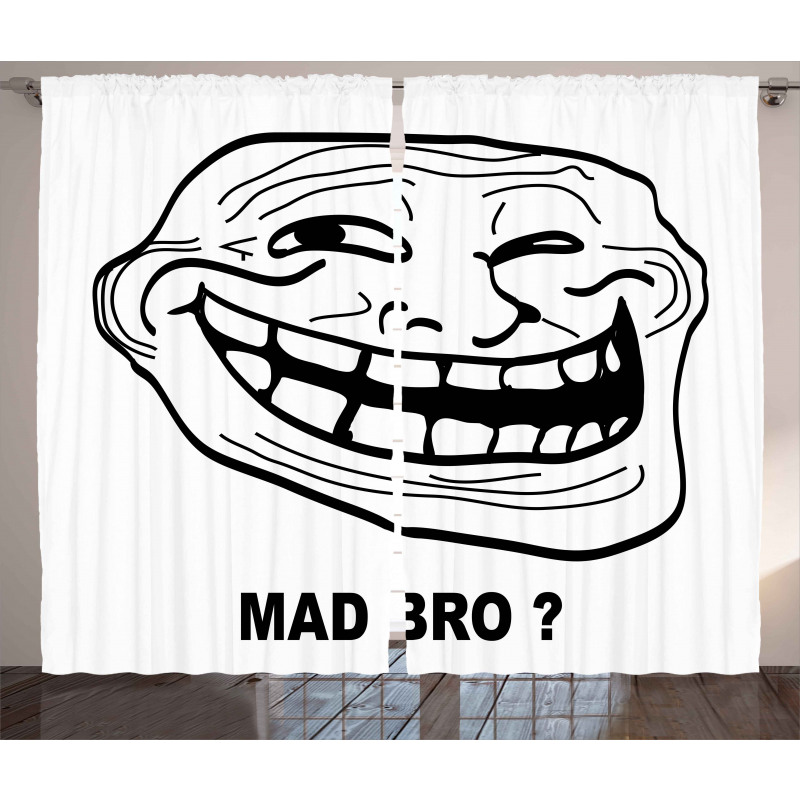 Cartoon Style Troll Guy Curtain