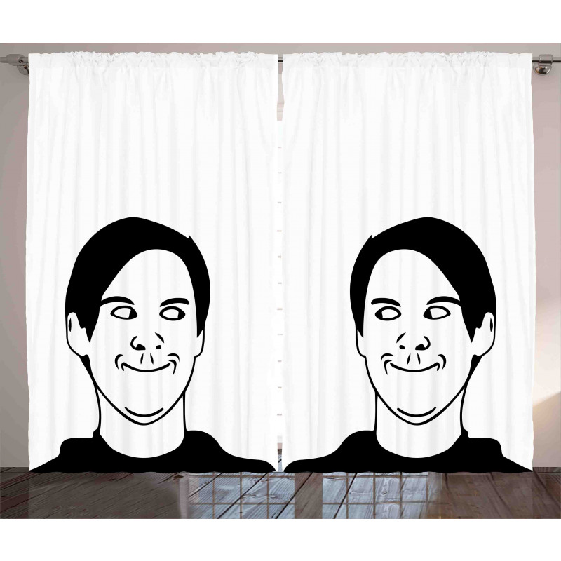 Oh Crap Troll Face Guy Curtain