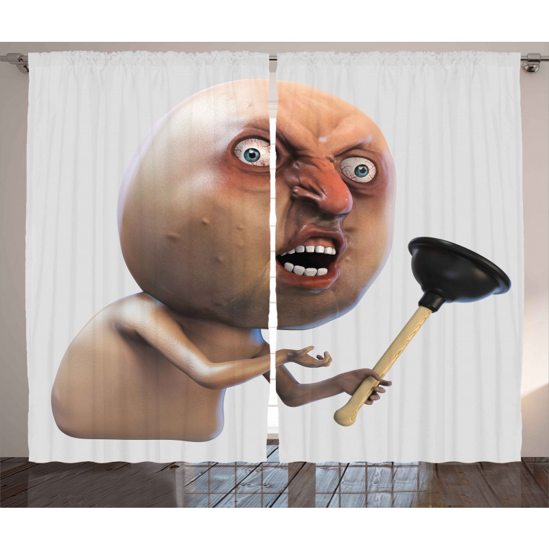 Why You No Plunger Meme Curtain