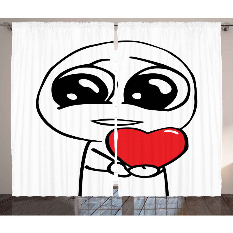 Lover Romance Meme Curtain