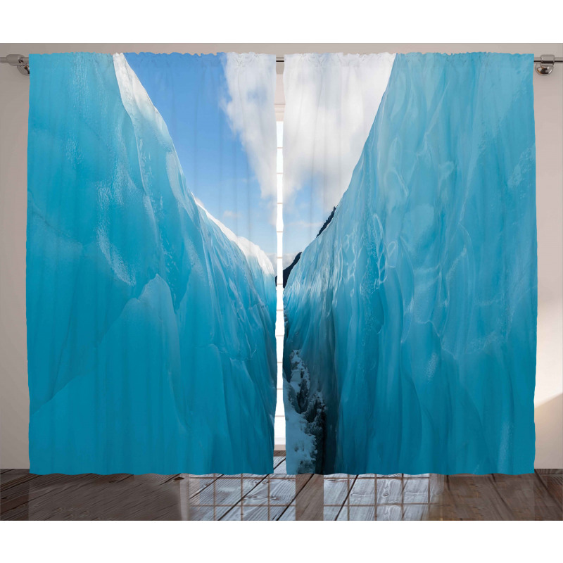 Frozen Ice Mountains Curtain