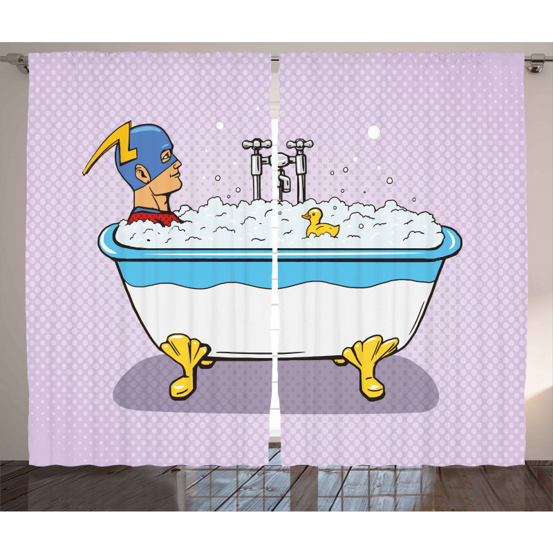 Superhero Bubble Bath Curtain