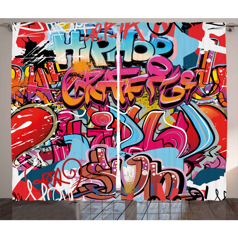 Hip Hop Street Art Curtain