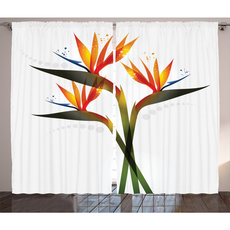 Ombre Tropical Garden Curtain