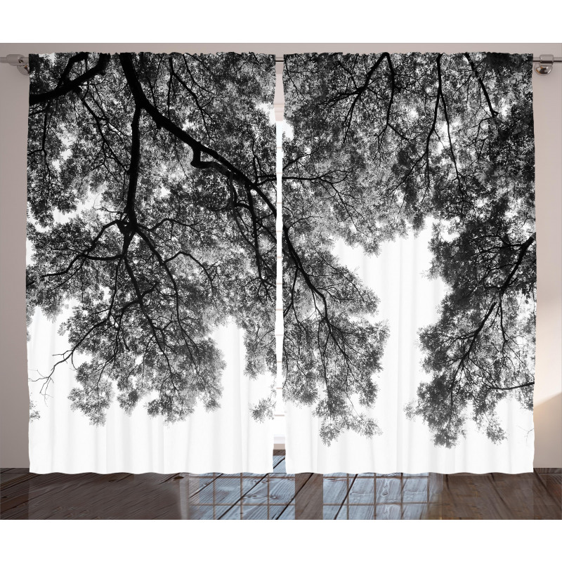 Tree Branches and Leaves Curtain