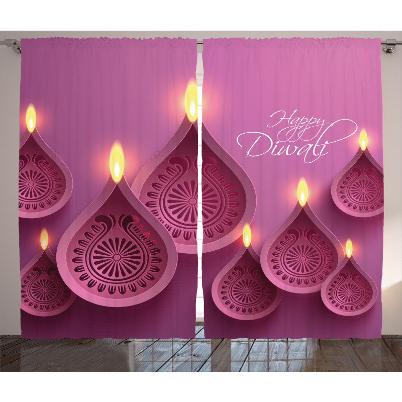 Candles for Celebration Curtain