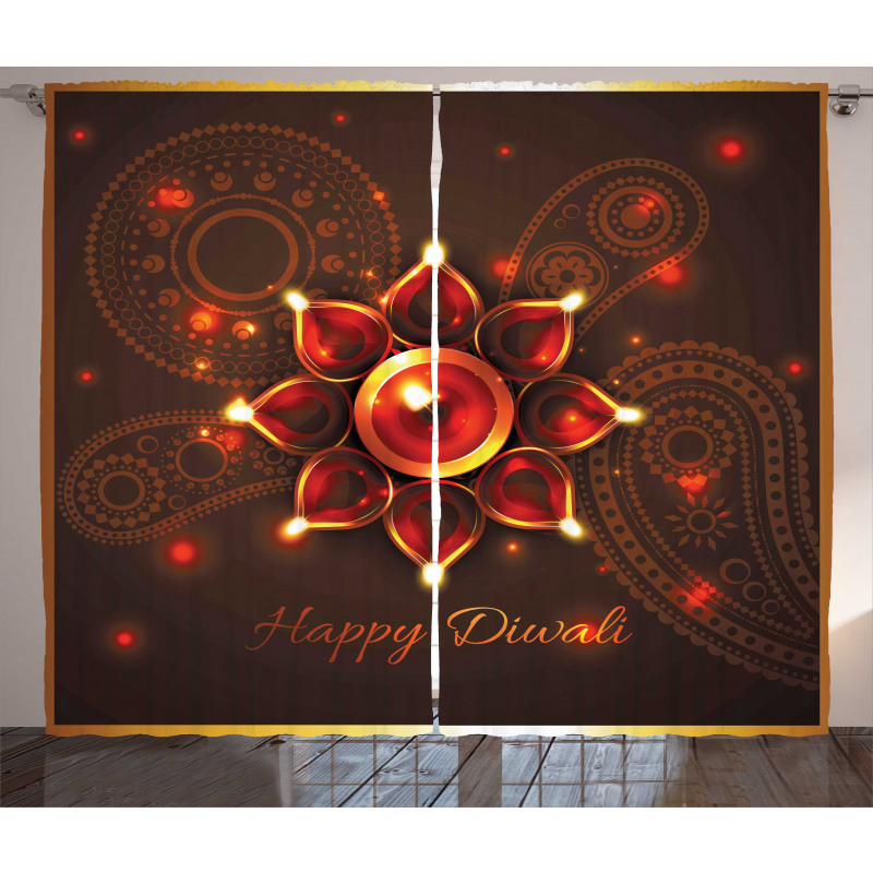 Beams and Diwali Wishes Curtain