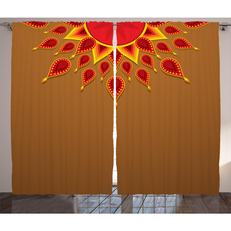 Oriental Paisley Design Curtain